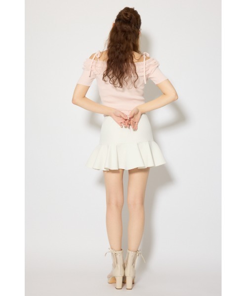 rienda(リエンダ)の「【森香澄さん着用】サーキュラーフレアジャストウエストスカート 春服 夏服(スカート・レディース・ブラック/ホワイト/ライトブルー・SMALL/X-SMALL/MEDIUM)」の6枚目の写真