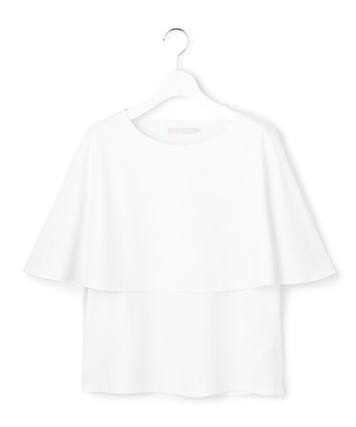 ICB(アイシービー)の「【WEB限定カラーあり】マットスキューバ ケープデザインカットソー(Tシャツ/カットソー・レディース・ネイビー系/ブラック系/サックスブルー系/アイボリー系/黄土色系・MEDIUM/SMALL/X-SMALL)」の12枚目の写真