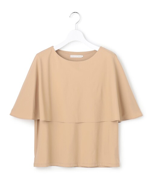 ICB(アイシービー)の「【WEB限定カラーあり】マットスキューバ ケープデザインカットソー(Tシャツ/カットソー・レディース・ネイビー系/ブラック系/サックスブルー系/アイボリー系/黄土色系・MEDIUM/SMALL/X-SMALL)」の14枚目の写真