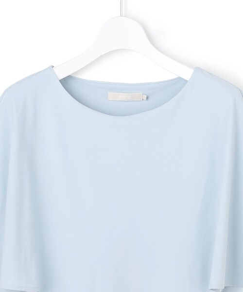 ICB(アイシービー)の「【WEB限定カラーあり】マットスキューバ ケープデザインカットソー(Tシャツ/カットソー・レディース・ネイビー系/ブラック系/サックスブルー系/アイボリー系/黄土色系・MEDIUM/SMALL/X-SMALL)」の18枚目の写真