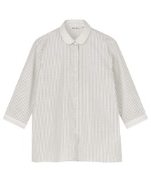 【Pitta Re:)】ふわっとガーゼシャツ レギュラーシルエット 七分袖 綿100% レディース カジュアルシャツ