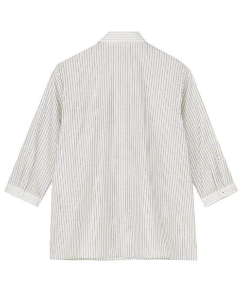 TOKYO SHIRTS（トウキョウシャツ）の「【Pitta Re:)】ふわっとガーゼシャツ レギュラーシルエット 七分袖 綿100% レディース カジュアルシャツ（シャツ/ブラウス・レディース・ベージュ・M）」の5枚目の写真