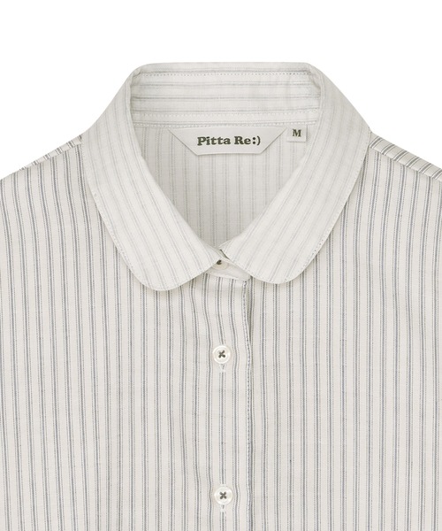 TOKYO SHIRTS（トウキョウシャツ）の「【Pitta Re:)】ふわっとガーゼシャツ レギュラーシルエット 七分袖 綿100% レディース カジュアルシャツ（シャツ/ブラウス・レディース・ベージュ・M）」の4枚目の写真