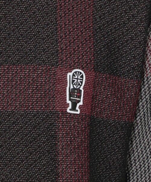 BLACK LABEL CRESTBRIDGE(ブラックレーベル・クレストブリッジ)の「【WEB限定】クレストブリッジチェックメッシュニットTシャツ(Tシャツ/カットソー・メンズ・ブラック・L/M/XL)」の4枚目の写真