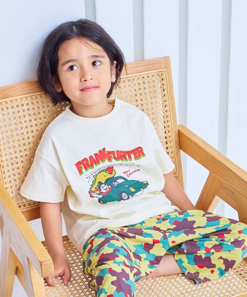 Life Support Products(ライフサポートプロダクツ)の「【プチプラ】S/SプリントTシャツ(Tシャツ/カットソー・キッズ・レッド/ライトブルー/グリーン/杢グレー/チャコール/ブラウン/イエロー/ピンク/ラベンダー/オフホワイト・110/100/95/80/90/150/140/130/120)」の2枚目の写真