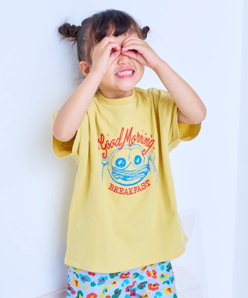 Life Support Products(ライフサポートプロダクツ)の「【プチプラ】S/SプリントTシャツ(Tシャツ/カットソー・キッズ・レッド/ライトブルー/グリーン/杢グレー/チャコール/ブラウン/イエロー/ピンク/ラベンダー/オフホワイト・110/100/95/80/90/150/140/130/120)」の8枚目の写真