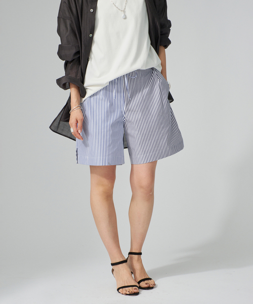 VERMEIL par iena(ヴェルメイユパーイエナ)の「Stripe ショートパンツ(その他パンツ・レディース・ブルー・38/36)」の16枚目の写真
