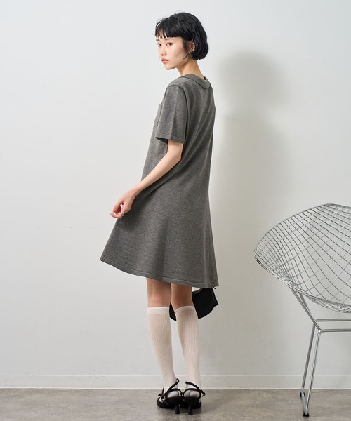 NOGLE(ノグル)の「【NOGLE/ノグル】半袖ポロニットミニワンピース(ワンピース・レディース・グレー/ブラック/ネイビー・FREE)」の22枚目の写真