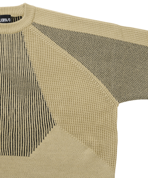 AJOBYAJO（アジョバイアジョ）の「Paneled Mixed Knit Sweater [BEIGE]（ニット/セーター・メンズ・その他・LARGE/X-LARGE）」の5枚目の写真