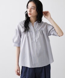 【洗える】ストライプスキッパーシャツ