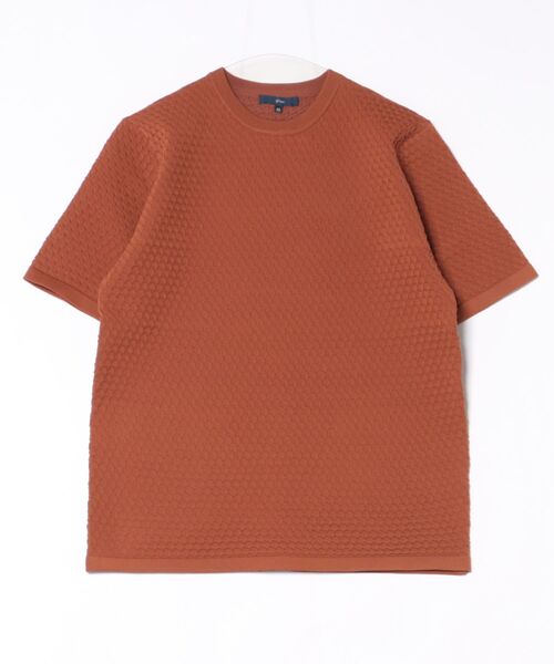 g-stage(ジーステージ)の「★g-stage★春夏ブリスタ― サマーニット クルーネック Tシャツ ジ-ステ-ジ(Tシャツ/カットソー・メンズ・オレンジ・50/48)」の1枚目の写真