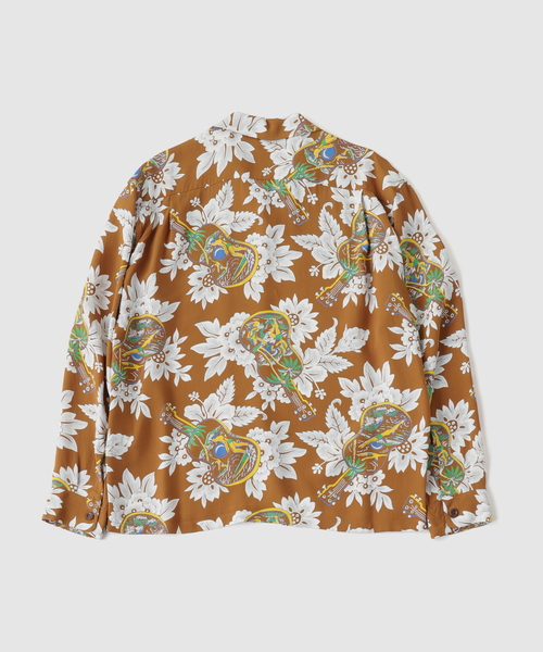 SUN SURF（サンサーフ）の「SUN SURF / サンサーフ "UKULELE MELODY"L/S RAYON HAWAI（シャツ/ブラウス・メンズ・ブラウン・MEDIUM/LARGE/X-LARGE）」の2枚目の写真