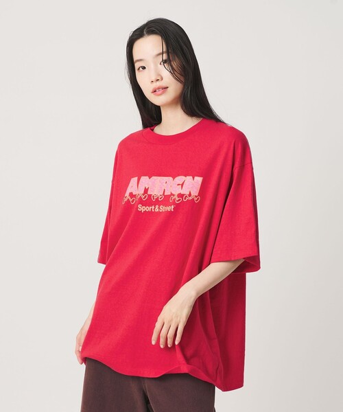 AMERICANA(アメリカーナ)の「【別注】<Americana>プリント ビッグTシャツ(Tシャツ/カットソー・レディース・ブラウン系/レッド/ロイヤルブルー・FREE)」の4枚目の写真