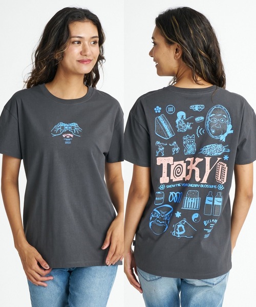 BILLABONG（ビラボン）の「BILLABONG ウィメンズ DESTINATION TOKYO TEE Tシャツ 【2026年夏モデル】（Tシャツ/カットソー・レディース・オフホワイト/ブラック系その他・MEDIUM）」の2枚目の写真