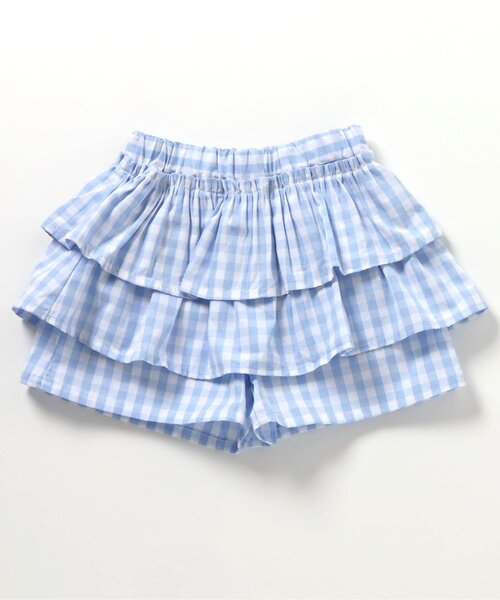 apres les cours（アプレレクール）の「ティアードスカート風キュロット（その他パンツ・キッズ・チェック/オレンジ/パープル/ブラック・100/110/120/130/140/80/90）」の14枚目の写真