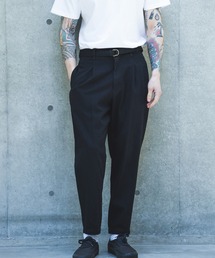 10oz NATURAL SLUB DENIM / BELTED WIDE TAPERD PANTS /M263104
