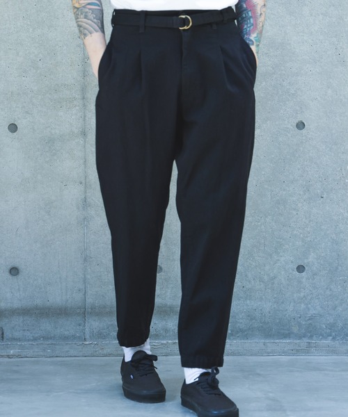 MR.OLIVE(ミスターオリーブ)の「10oz NATURAL SLUB DENIM / BELTED WIDE TAPERD PANTS /M263104(デニムパンツ・メンズ・ブラック/インディゴブルー・SMALL/LARGE/MEDIUM)」の5枚目の写真
