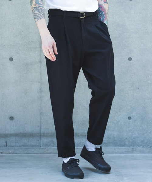MR.OLIVE(ミスターオリーブ)の「10oz NATURAL SLUB DENIM / BELTED WIDE TAPERD PANTS /M263104(デニムパンツ・メンズ・ブラック/インディゴブルー・SMALL/LARGE/MEDIUM)」の6枚目の写真