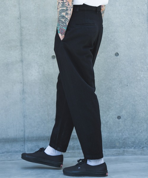 MR.OLIVE(ミスターオリーブ)の「10oz NATURAL SLUB DENIM / BELTED WIDE TAPERD PANTS /M263104(デニムパンツ・メンズ・ブラック/インディゴブルー・SMALL/LARGE/MEDIUM)」の7枚目の写真