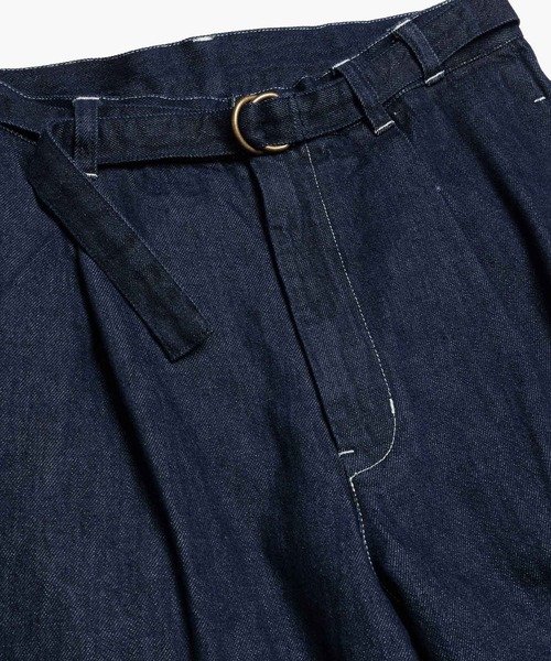 MR.OLIVE(ミスターオリーブ)の「10oz NATURAL SLUB DENIM / BELTED WIDE TAPERD PANTS /M263104(デニムパンツ・メンズ・ブラック/インディゴブルー・SMALL/LARGE/MEDIUM)」の11枚目の写真