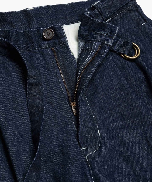 MR.OLIVE(ミスターオリーブ)の「10oz NATURAL SLUB DENIM / BELTED WIDE TAPERD PANTS /M263104(デニムパンツ・メンズ・ブラック/インディゴブルー・SMALL/LARGE/MEDIUM)」の12枚目の写真