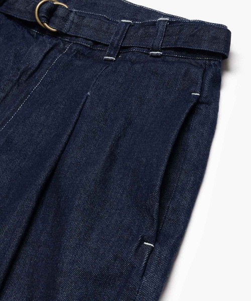 MR.OLIVE(ミスターオリーブ)の「10oz NATURAL SLUB DENIM / BELTED WIDE TAPERD PANTS /M263104(デニムパンツ・メンズ・ブラック/インディゴブルー・SMALL/LARGE/MEDIUM)」の13枚目の写真