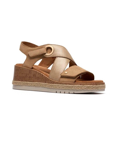 Clarks(クラークス)の「クラークス Kidiki Sun キディキサン サンダル(サンダル・レディース・ベージュ/ブラック・40/45/35/30/55/50)」の11枚目の写真