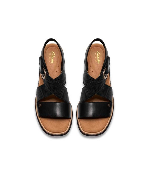 Clarks(クラークス)の「クラークス Kidiki Sun キディキサン サンダル(サンダル・レディース・ベージュ/ブラック・40/45/35/30/55/50)」の4枚目の写真