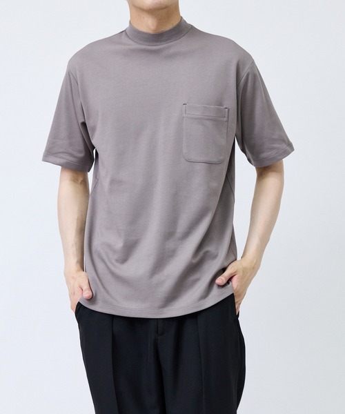 JUN STANDARD PICKS(ジュンスタンダードピックス)の「CVCリバーレイズドネックTシャツ(Tシャツ/カットソー・メンズ・ブラック/ホワイト系その他/ベージュ系その他・S/M/LL/L)」の11枚目の写真