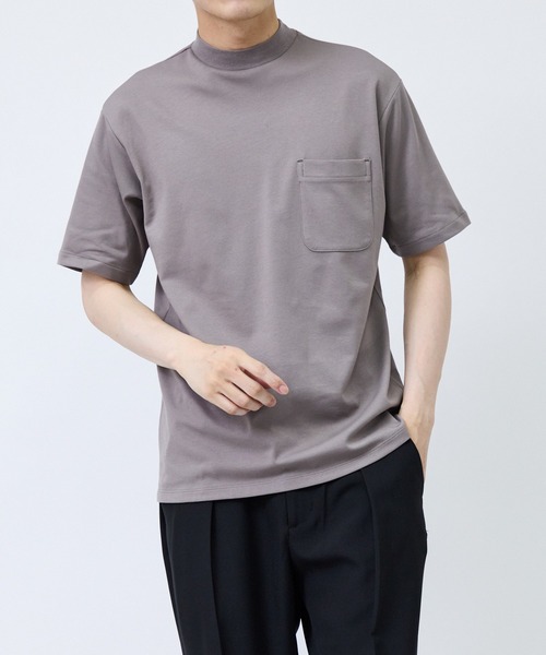 JUN STANDARD PICKS(ジュンスタンダードピックス)の「CVCリバーレイズドネックTシャツ(Tシャツ/カットソー・メンズ・ブラック/ホワイト系その他/ベージュ系その他・S/M/LL/L)」の12枚目の写真
