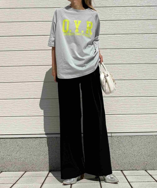 Q（キュー）の「シルケットロゴTシャツ（Tシャツ/カットソー・レディース・ホワイト/ライトグレー/レッド・MEDIUM）」の22枚目の写真