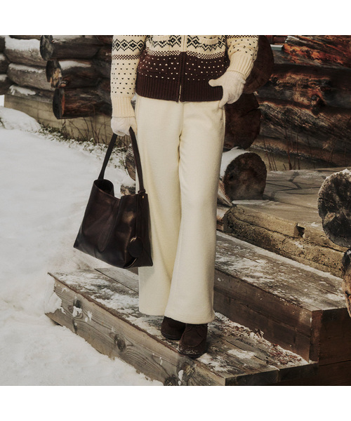 FOLNUA(フォルニュア)の「TOASTY WOOL PANTS (3COLOR)(その他パンツ・レディース・アイボリー/ブラウン/チャコールグレー・FREE)」の1枚目の写真