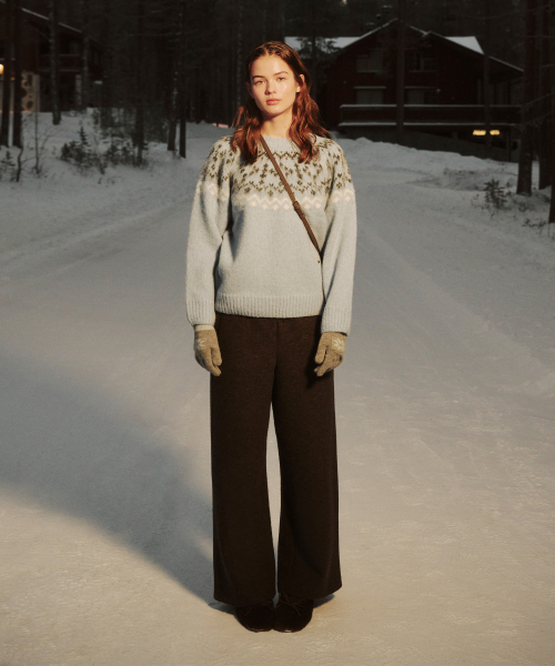FOLNUA(フォルニュア)の「TOASTY WOOL PANTS (3COLOR)(その他パンツ・レディース・アイボリー/ブラウン/チャコールグレー・FREE)」の4枚目の写真