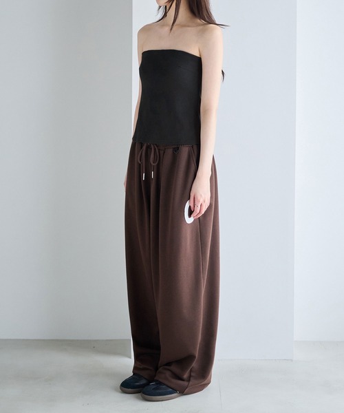 CHAN ME(チャンミ)の「カップ付きベアトップ(チューブトップ・レディース・ホワイト/ブラック・MEDIUM/LARGE)」の15枚目の写真