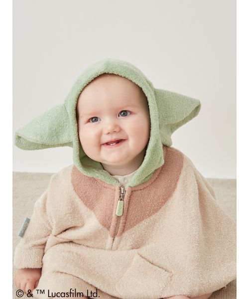 gelato pique(ジェラートピケ)の「【STAR WARS】【ベビー】ポンチョ(その他ベビーウェア・キッズ・グリーン/ダークグレー・F)」の2枚目の写真