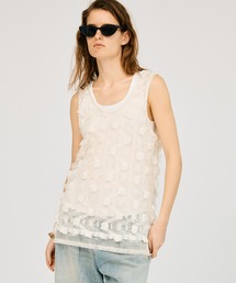 PRANK PROJECT | フラワーメッシュレイヤータンク / Flower Mesh Layer Tank(タンクトップ)