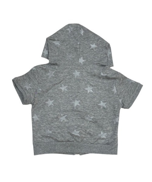 Never mind the XU(ネバーマインドザエックスユー)の「【Never mind the XU】star short sleeve zip-up hoodie / 【ネバーマインド ザ エックスユー】スターショートスリーブジップアップフーディー(パーカー・レディース・ブラック/グレー・S/M)」の18枚目の写真
