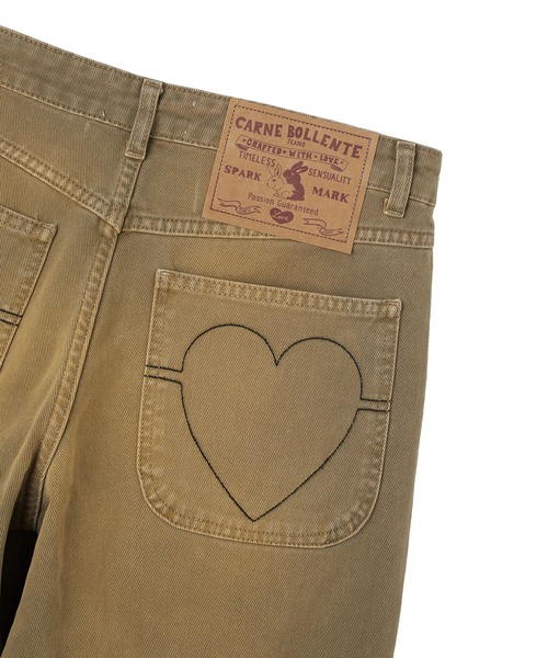 Carne Bollente(カルネボレンテ)の「carne bollente LOVE PANTS FOREVER(デニムパンツ・レディース・カーキ・28inch/26inch)」の6枚目の写真