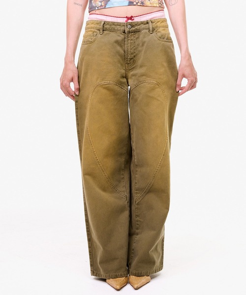 Carne Bollente(カルネボレンテ)の「carne bollente LOVE PANTS FOREVER(デニムパンツ・レディース・カーキ・28inch/26inch)」の9枚目の写真
