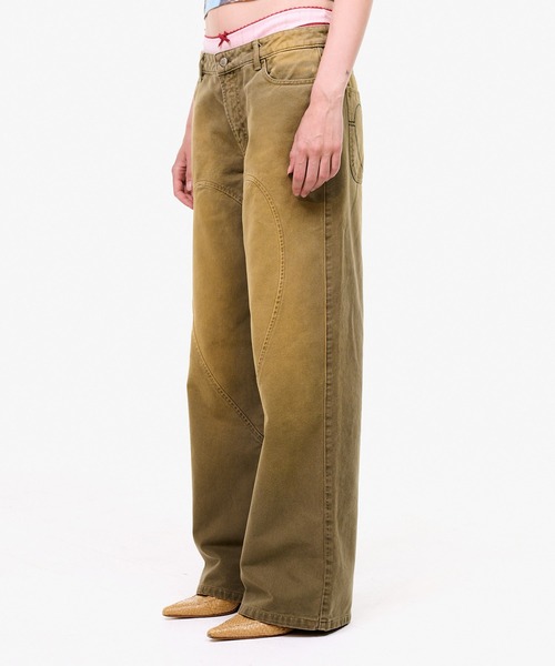 Carne Bollente(カルネボレンテ)の「carne bollente LOVE PANTS FOREVER(デニムパンツ・レディース・カーキ・28inch/26inch)」の10枚目の写真