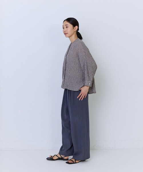 ADIEU TRISTESSE（アデュートリステス）の「コットンリネンワイドシルエットブラウス（シャツ/ブラウス・レディース・カーキ/ブルー系その他・38）」の12枚目の写真