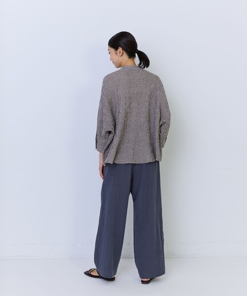 ADIEU TRISTESSE（アデュートリステス）の「コットンリネンワイドシルエットブラウス（シャツ/ブラウス・レディース・カーキ/ブルー系その他・38）」の11枚目の写真