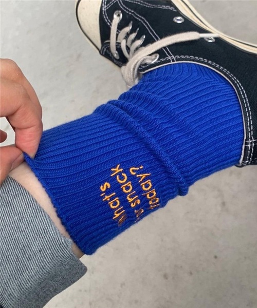 UNDERSTATEMENTs(アンダーステイトメント)の「【ユニセックス】バック刺繍リブソックス(ソックス/靴下・メンズ・ピンク/ベージュ/ライトブルー/グレー/ネイビー/グリーン/ホワイト/レッド系その他/ブラック・FREE)」の7枚目の写真