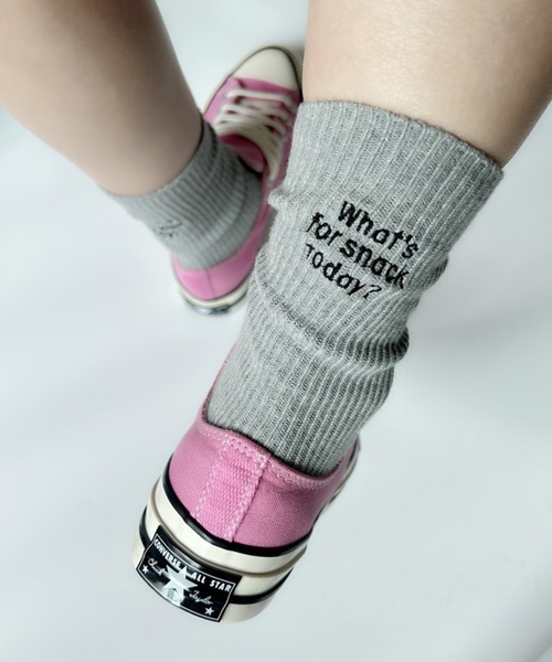 UNDERSTATEMENTs(アンダーステイトメント)の「【ユニセックス】バック刺繍リブソックス(ソックス/靴下・メンズ・ピンク/ベージュ/ライトブルー/グレー/ネイビー/グリーン/ホワイト/レッド系その他/ブラック・FREE)」の3枚目の写真