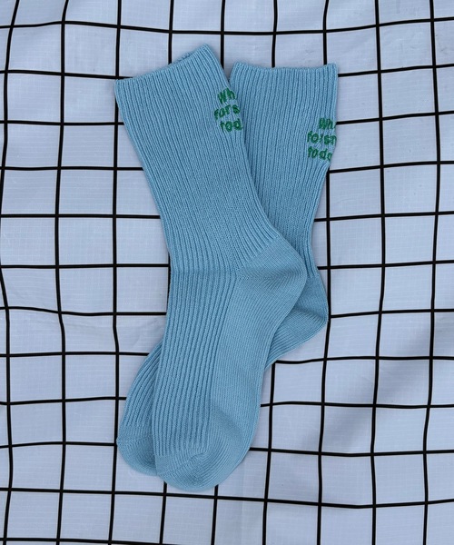 UNDERSTATEMENTs(アンダーステイトメント)の「【ユニセックス】バック刺繍リブソックス(ソックス/靴下・メンズ・ピンク/ベージュ/ライトブルー/グレー/ネイビー/グリーン/ホワイト/レッド系その他/ブラック・FREE)」の6枚目の写真