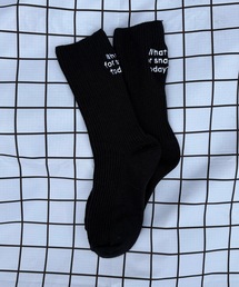 UNDERSTATEMENTs（アンダーステイトメント）の「【ユニセックス】バック刺繍リブソックス（ソックス/靴下）」