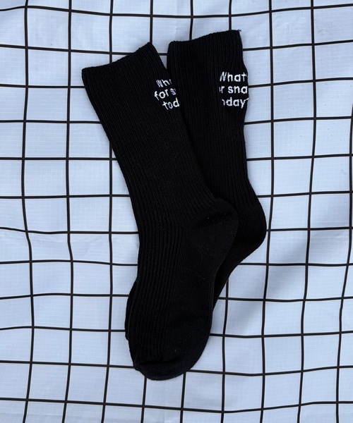 UNDERSTATEMENTs(アンダーステイトメント)の「【ユニセックス】バック刺繍リブソックス(ソックス/靴下・メンズ・ピンク/ベージュ/ライトブルー/グレー/ネイビー/グリーン/ホワイト/レッド系その他/ブラック・FREE)」の2枚目の写真