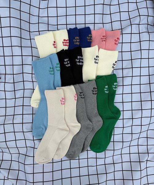 UNDERSTATEMENTs(アンダーステイトメント)の「【ユニセックス】バック刺繍リブソックス(ソックス/靴下・メンズ・ピンク/ベージュ/ライトブルー/グレー/ネイビー/グリーン/ホワイト/レッド系その他/ブラック・FREE)」の11枚目の写真