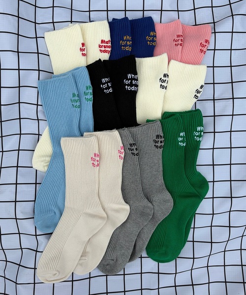 UNDERSTATEMENTs(アンダーステイトメント)の「【ユニセックス】バック刺繍リブソックス(ソックス/靴下・メンズ・ピンク/ベージュ/ライトブルー/グレー/ネイビー/グリーン/ホワイト/レッド系その他/ブラック・FREE)」の10枚目の写真