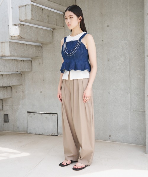 SOEMIN（ソミン）の「Denim bustier／ペプラムデニムビスチェ（その他トップス・レディース・インディゴブルー・FREE）」の12枚目の写真